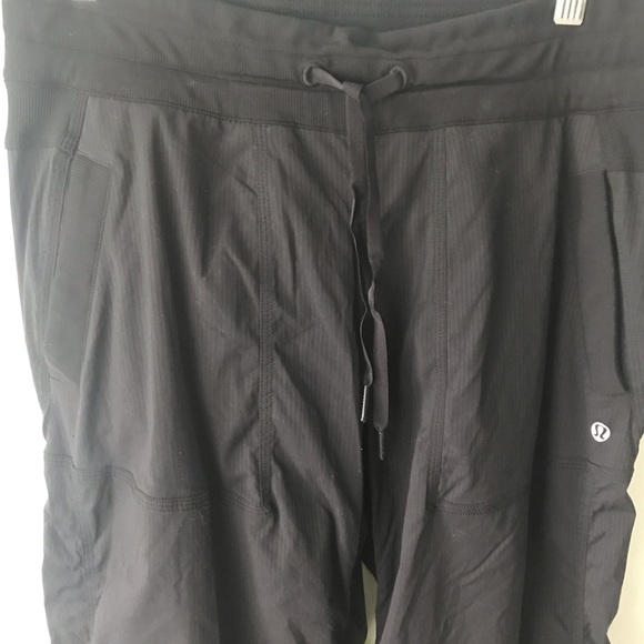 Lululemon Dance Studio Pants Unlined Black Cinch Hem + Waist Size 8 - Picture 6 of 11